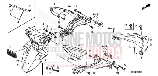 KOTFLUEGEL, HINTEN CBR600RAA de 2010